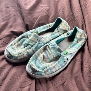 Sanuk Striped Slip-On Shoes
